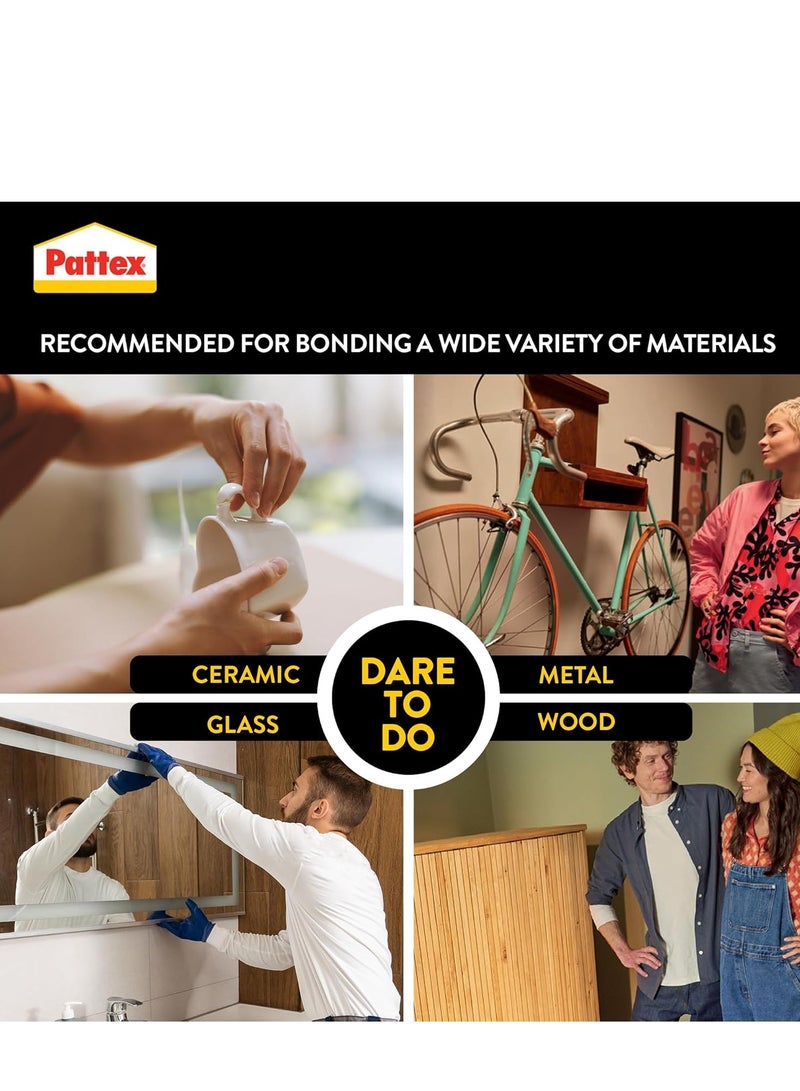 Pattex Sf525 Silicone Sealant-Kitchen And Bath Premium Silicone Sealant And Heavy Duty Series Mould Resistant, Ideal For Showers, Toilets Tiles, Easy Bathroom Sealant 1X280ML Cartridge - Image 5