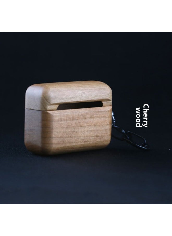 Generic Direct Supply Airpods Pro Wooden Bluetooth Headset Protective Cover For Apple Headset 3 Generation Wooden Ear Shell-Color:Cherry Wood-Applicable Model:Airpods 3rd Generation  - Image 1