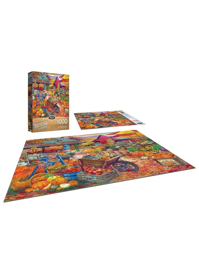RoseArt - Bigelow Country - Harvest Market 1000 Piece Jigsaw Puzzle, Autumn Farm Market Puzzle for Adults - Image 3