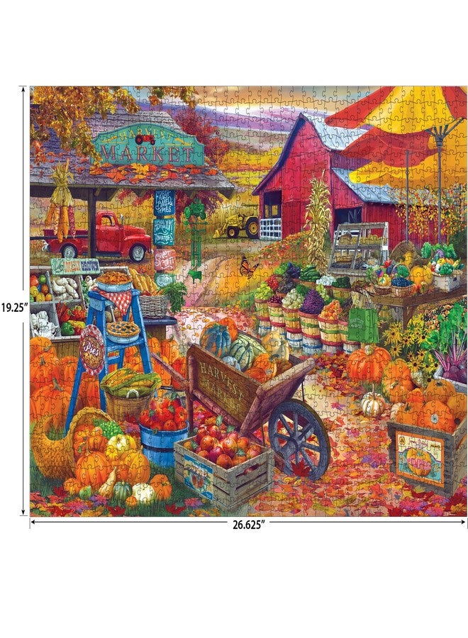 RoseArt - Bigelow Country - Harvest Market 1000 Piece Jigsaw Puzzle, Autumn Farm Market Puzzle for Adults - Image 4