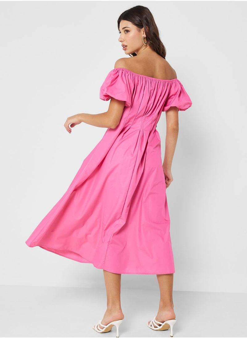 Ginger Off Shoulder A Line Dress  - Image 2