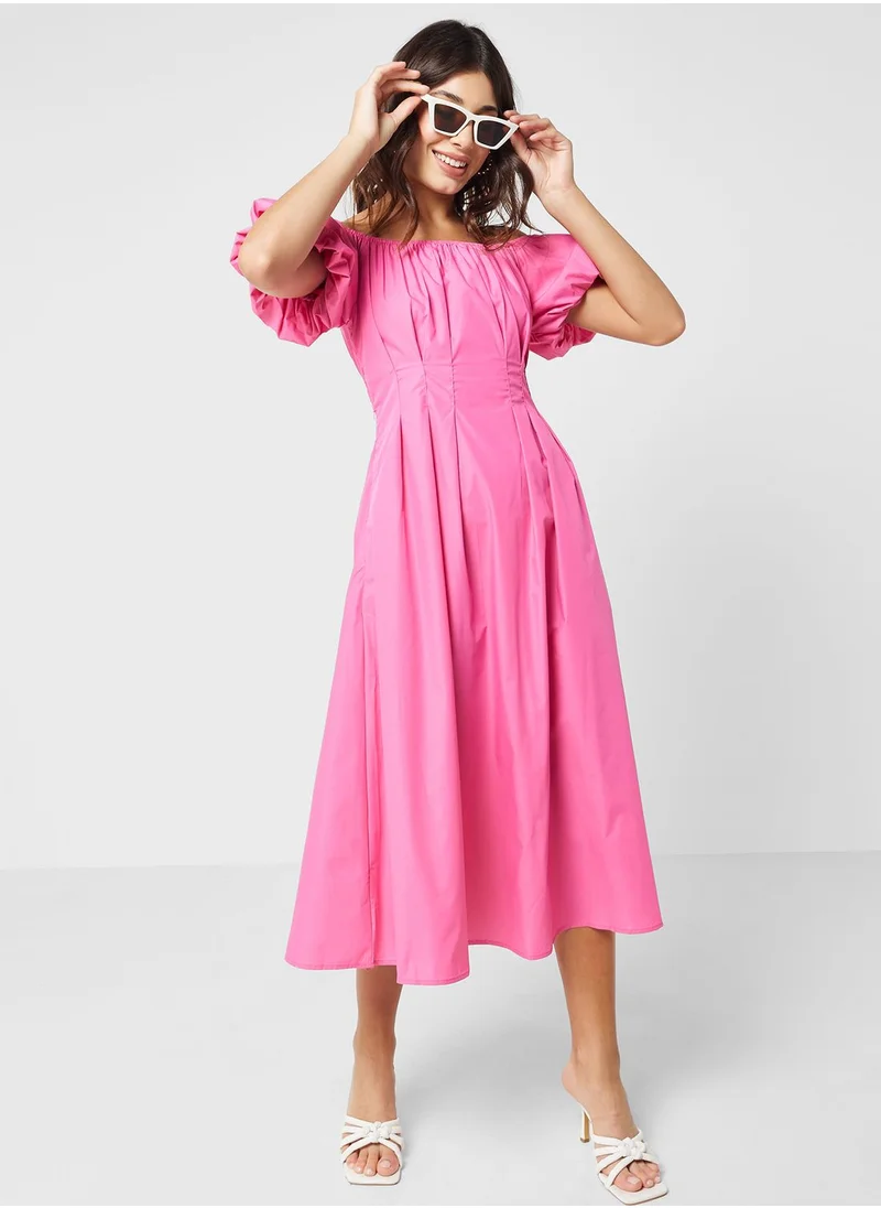 Ginger Off Shoulder A Line Dress