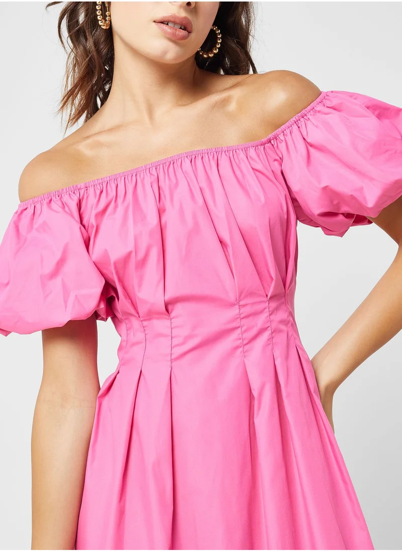 Ginger Off Shoulder A Line Dress