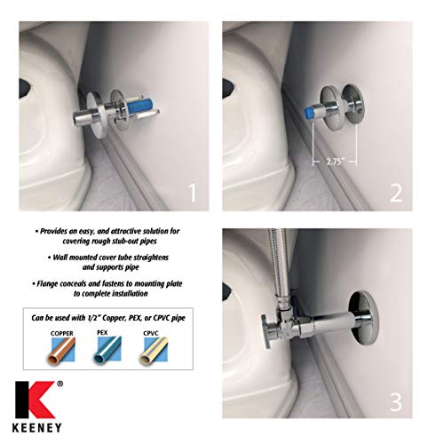 Keeney K857-30 PEX Stub-Out Support and Cover, No Size, Chrome - Image 3