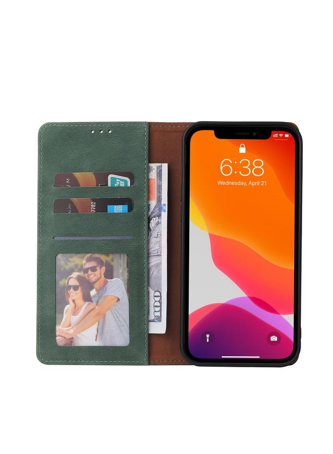 Zaboon Case For iPhone 12 / 12 Pro Simple Suction Closure Horizontal Flip Leather Case with Holder & Card Slot & Wallet - Image 4