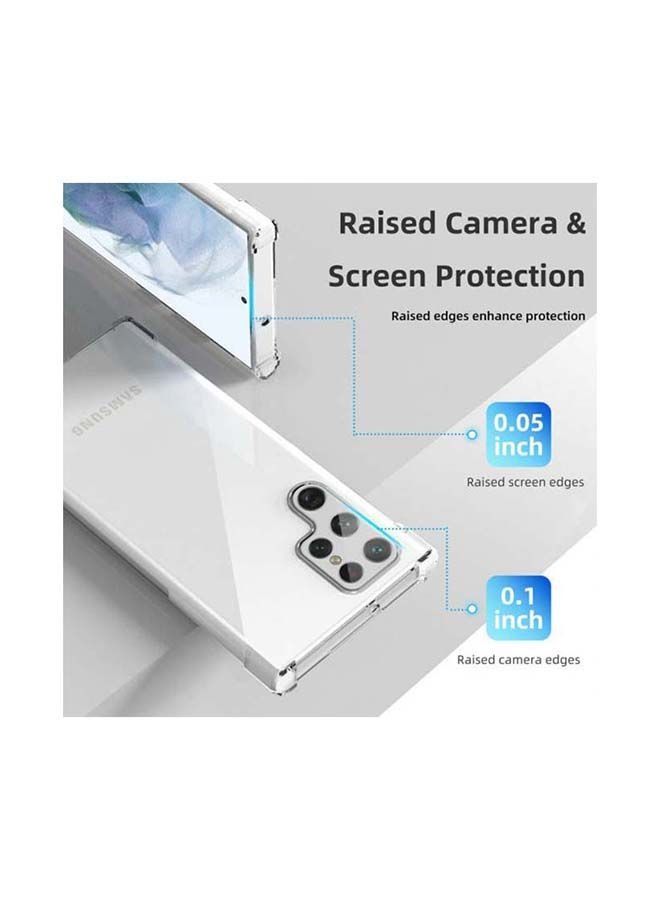 shockproof gorilla bumper soft TPU case cover for Samsung Galaxy S22 ultra 5G Clear - Image 4