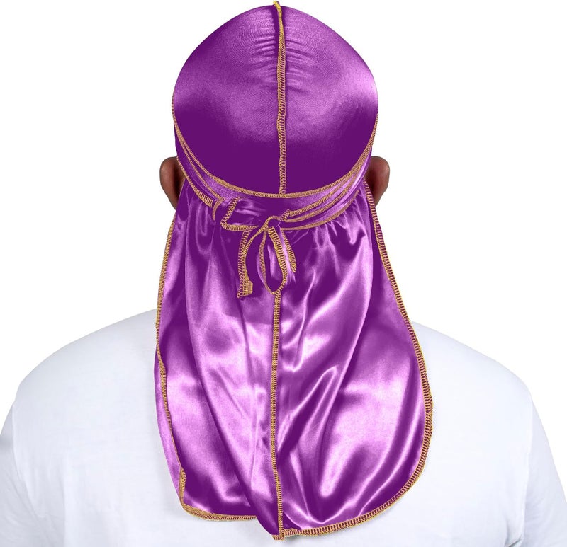 ForceWave Silky Durag for Men Wave Cap Satin Dorag for Men Women 360 Wave - Image 3