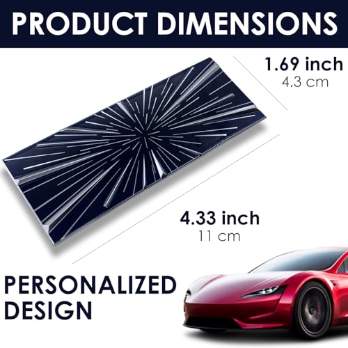 TSTESE Performance Badge Emblem Compatible with Tesla Model 3 Y X S Cybertruck Roadster Highland Plaid Exterior Rear Trunk Accessories Sticker Decal Decorations Trim Decor Motor Part Emblems Modification - Image 2