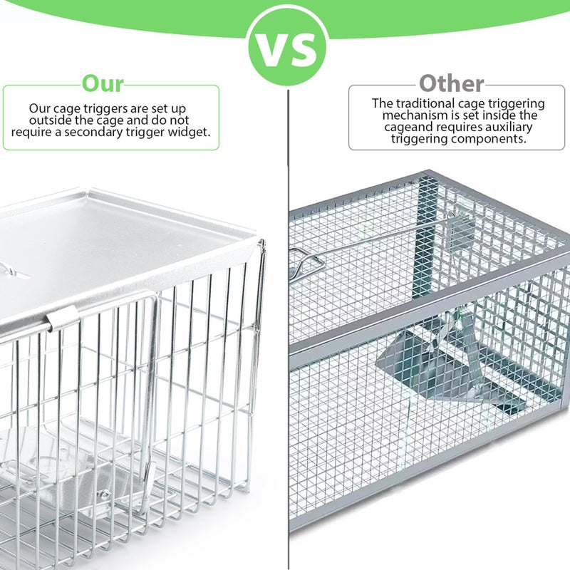 Faicuk Heavy Duty Squirrel Trap Chipmunk Trap Rat Trap and Other Similar-Size Rodents - 16.3â€ x 6â€ x 6.7â€ - Image 3