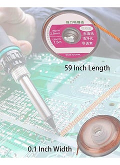 Arduino Solder Desoldering Braided Wicks (0.1In, 59In Length For Each Solder Wick)- 3 Pieces  - Image 2