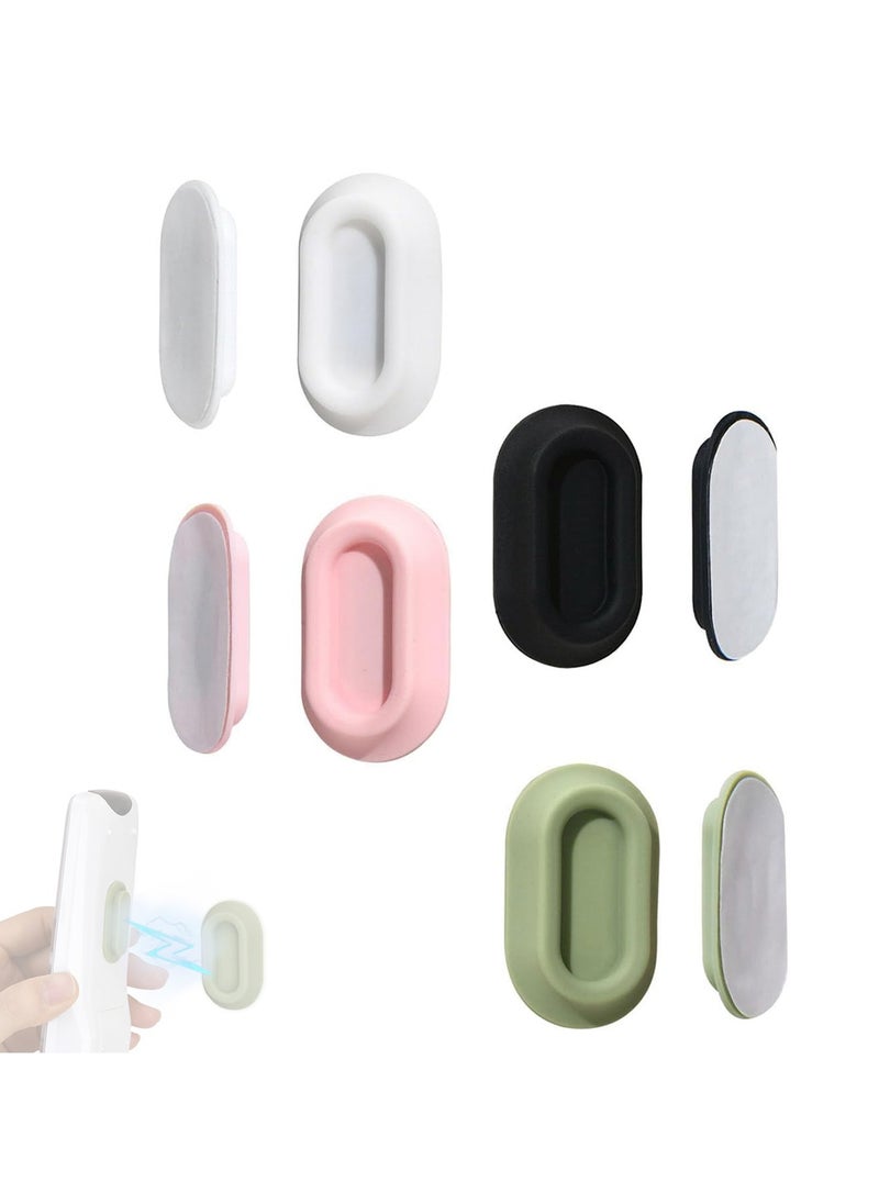CMGTYYD 4 Remote Control Holders, Magnetic Remote Control Wall Mount Bracket, Hole-less Remote Control Organizer for TV, Fan and Air Conditioner Wall Mount Bracket (Multi-Color)  - Image 1