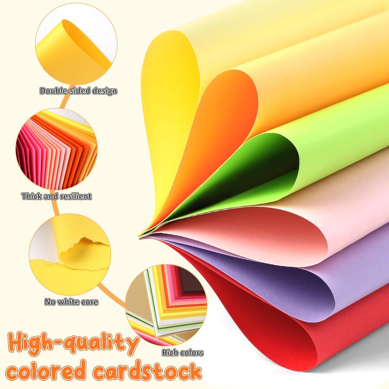 Bupete 8.5" X 11" Colored Cardstock, 25 Colored Construction Paper Card Making Supplies, 180gsm/65lb Cardstock Printing Paper for Printer, Invitations, Scrapbooking, Diy Crafts, Decoration (25 Sheets) - Image 3