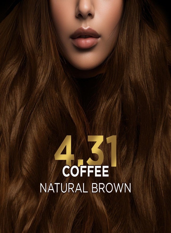 BBLUNT Salon Secret High Shine Conditioning Hair Colour With MaliPeptide BondTech™ to reduce breakage | Coffee Natural Brown 4.31 | No Ammonia 100%, Grey Coverage | Long Lasting Colour | Salon at home - Image 3