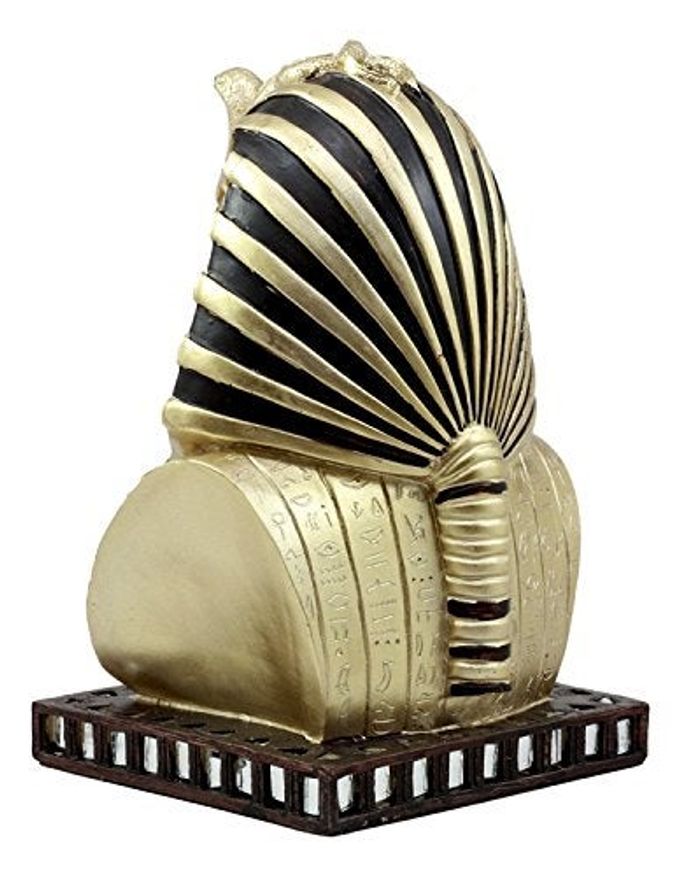 Ebros Gift Ebros Ancient Egyptian Pharaoh Mask of King TUT Statue Golden Tutankhamun Bust Figurine - Image 3