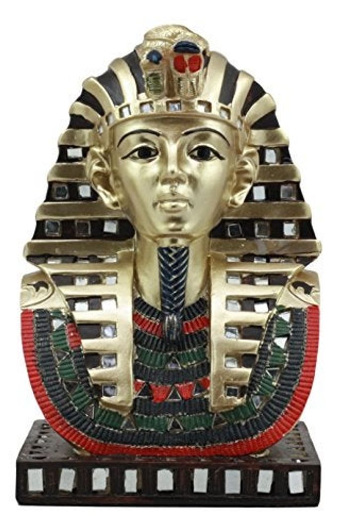 Ebros Gift Ebros Ancient Egyptian Pharaoh Mask of King TUT Statue Golden Tutankhamun Bust Figurine - Image 4