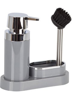 Polen Kitchen Set Gray Liquid Soap Dispenser-Brush M-E43-07