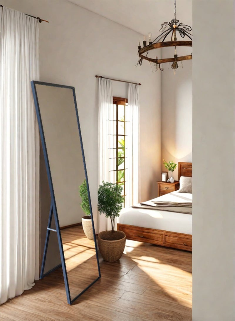 ايست من نون Full Length Mirror 150x40cm with Stand - Perfect for Bedroom & Living Room - Black - Image 1