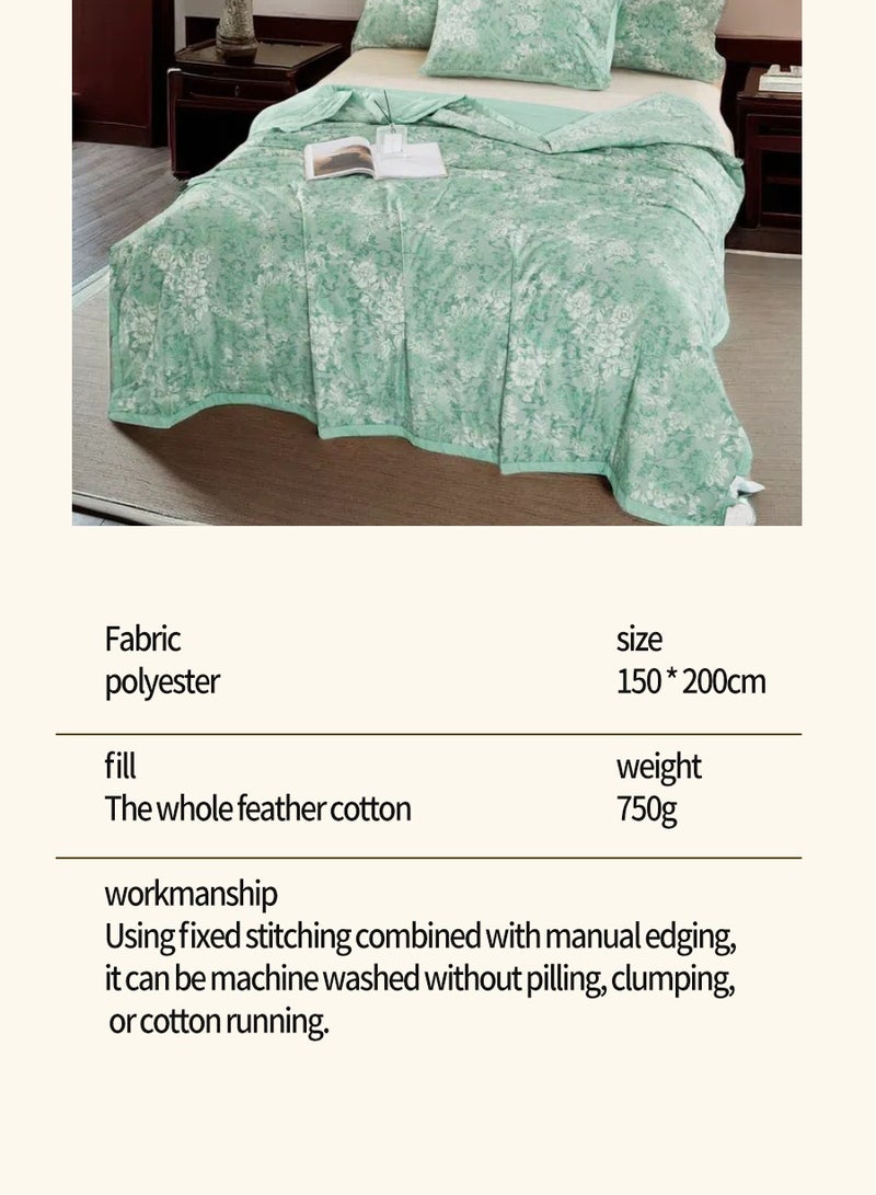 Ultra-thin Summer Cotton Air Conditioning Quilt, Summer Cooling Quilt 100% cotton thin quilt, suitable for dormitory, home, office, out of use - Image 3