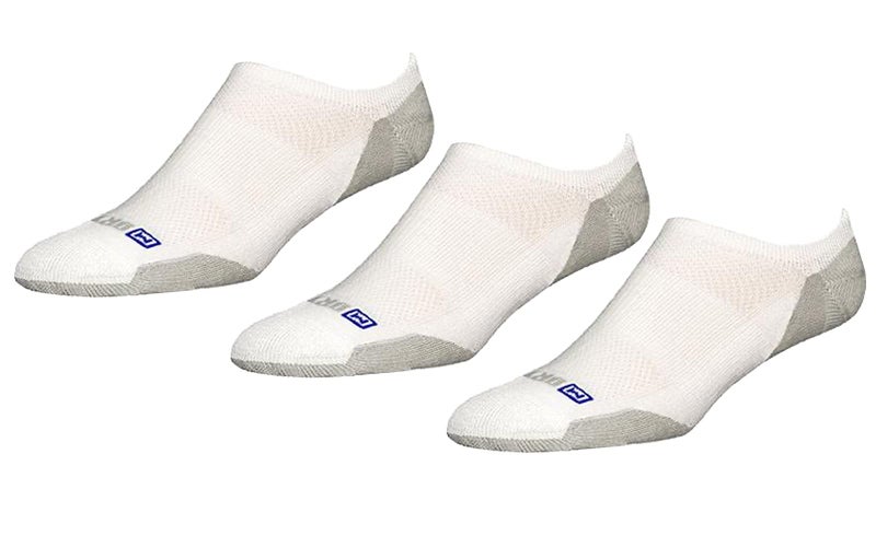 Drymax Sport Lite Mesh No Show 3-Pair - Unisex Socks - No-show Socks - Breathable Mesh Panels - Flat Toe Seam White/Grey XL (US Men's Shoe 11-13, Women's Shoe 12.5-14.5) One Size - Image 3