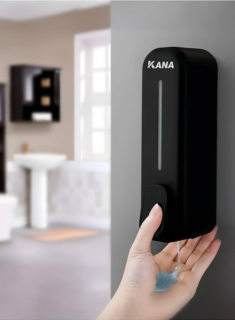 كانا موزع صابون الحائط من كانا 350 مل مضخة معقم اليدين السائل والصابون للاستخدام في المطبخ والحمام والمكتب صحي وسهل التركيب - Image 3