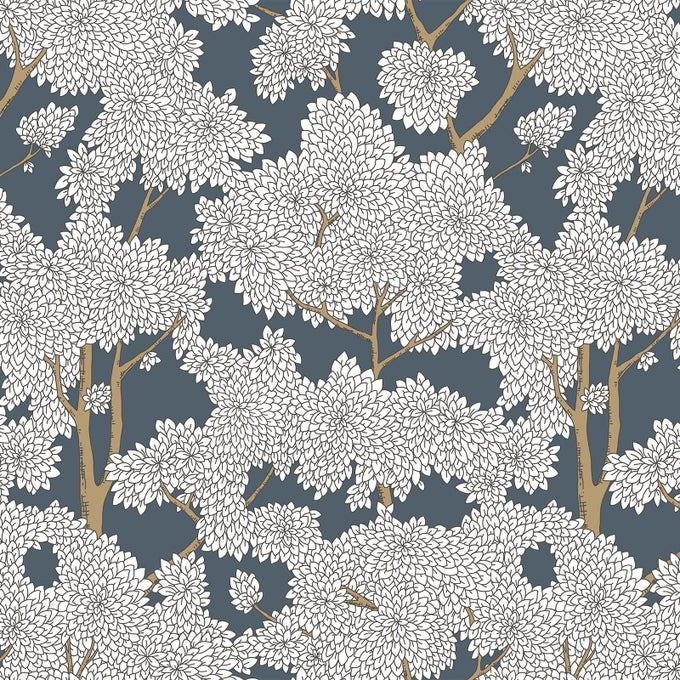 TREE WALLPAPER PEEL AND STICK JUNGLE WALL PAPER FOREST MURAL STICK ON WALLPAPER MODERN WATERPROOF SELF ADHESIVE CONTACT PAPER 173 X 120 BLUE