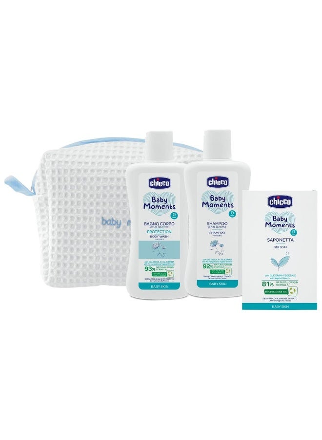 Chicco حقيبة جمال لحظات الطفل 0M+ - أزرق فاتح