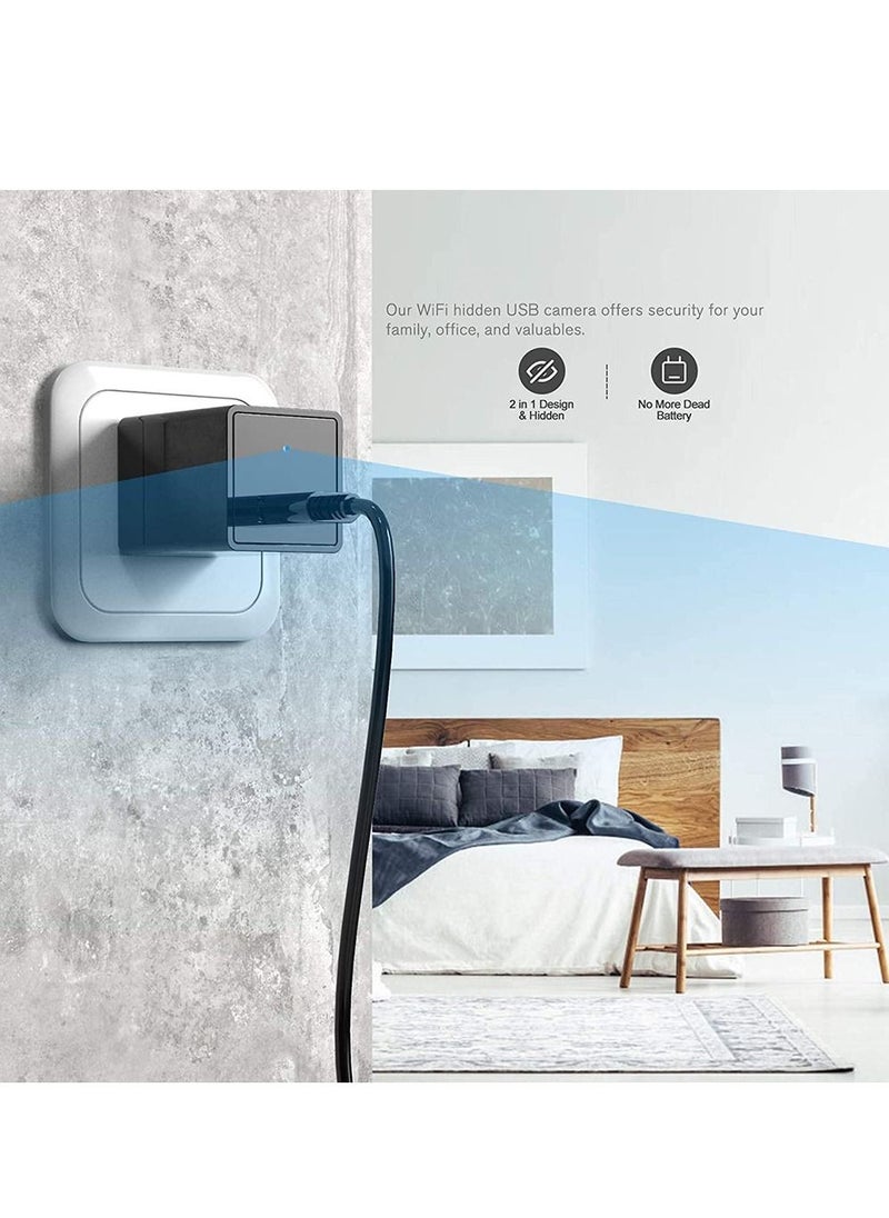 Wall Charger Adapter with 1080P Wi-Fi Hidden Camera App Control