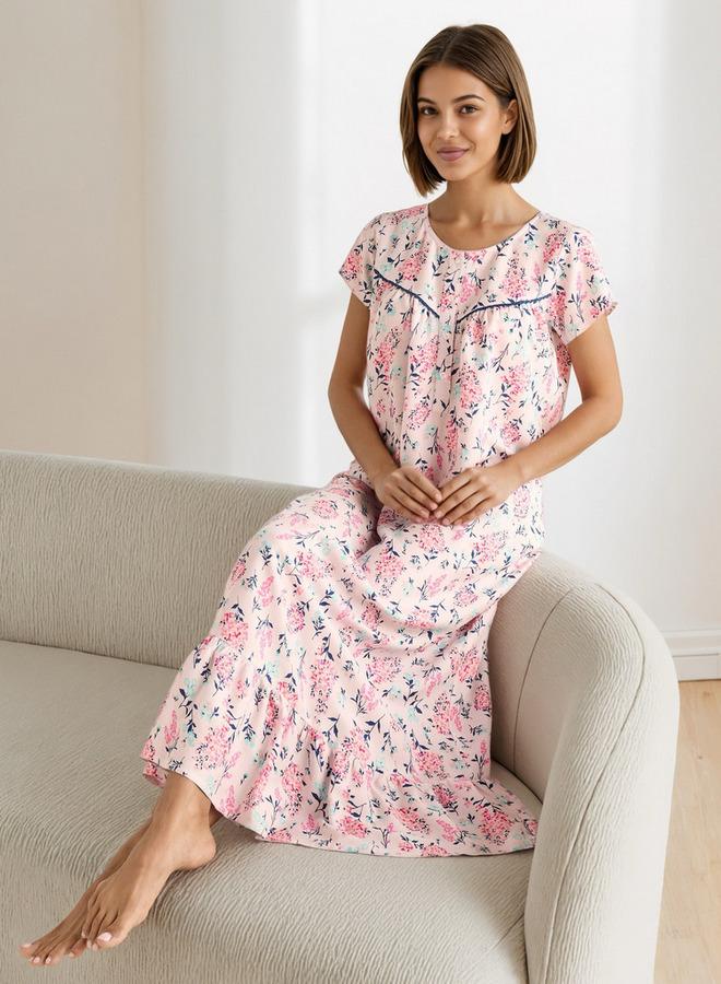 Splash FAV Floral Print Viscose Night Gown - Image 2