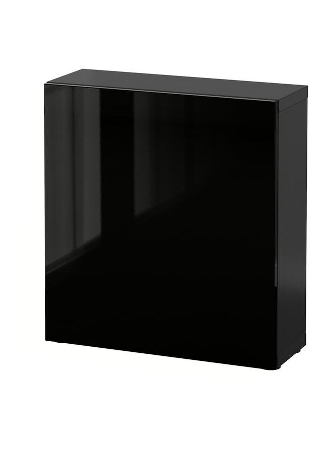 Shelf Unit With Door, Black-Brown/Selsviken High-Gloss/Black, 60X22X64 Cm - pzsku/Z779A6CAA0D0491DBC2D9Z/45/_/1733840276/4afbaeee-93bb-417d-895e-d028dcbec659