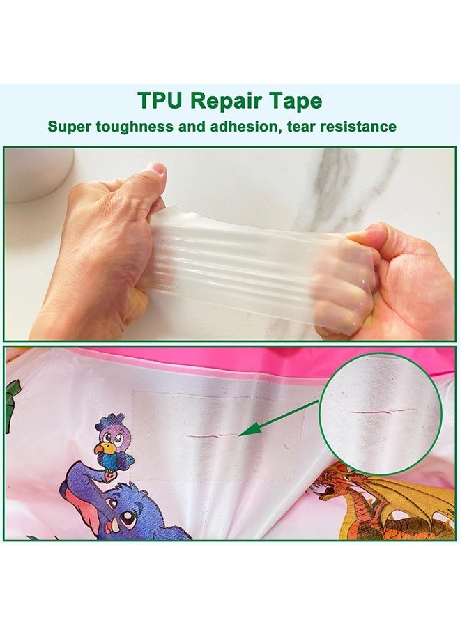JS Garden TPU Pool Patch Repair Kit, Self-Adhesive Inflatable Repair Tape, Inflatable Patch Repair Kit Waterproof, Repair Supply for Swimming Ring Inflatable Tent Canvas Canopy Tubes Air Bed (15cm x 1m) - Image 4