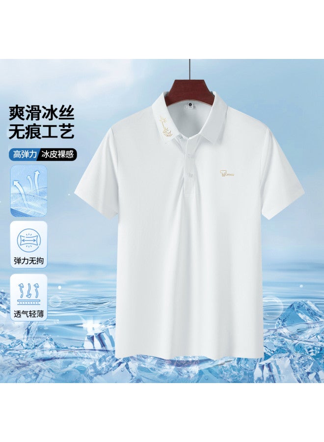 Tucano summer Polo Shirt For Men - Business Casual Seamless Craft Lightweight Short-sleeve T-shirt - Image 2