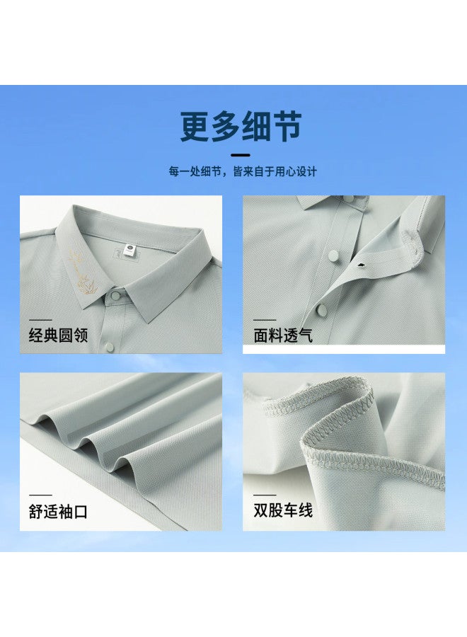 Tucano summer Polo Shirt For Men - Business Casual Seamless Craft Lightweight Short-sleeve T-shirt - Image 4
