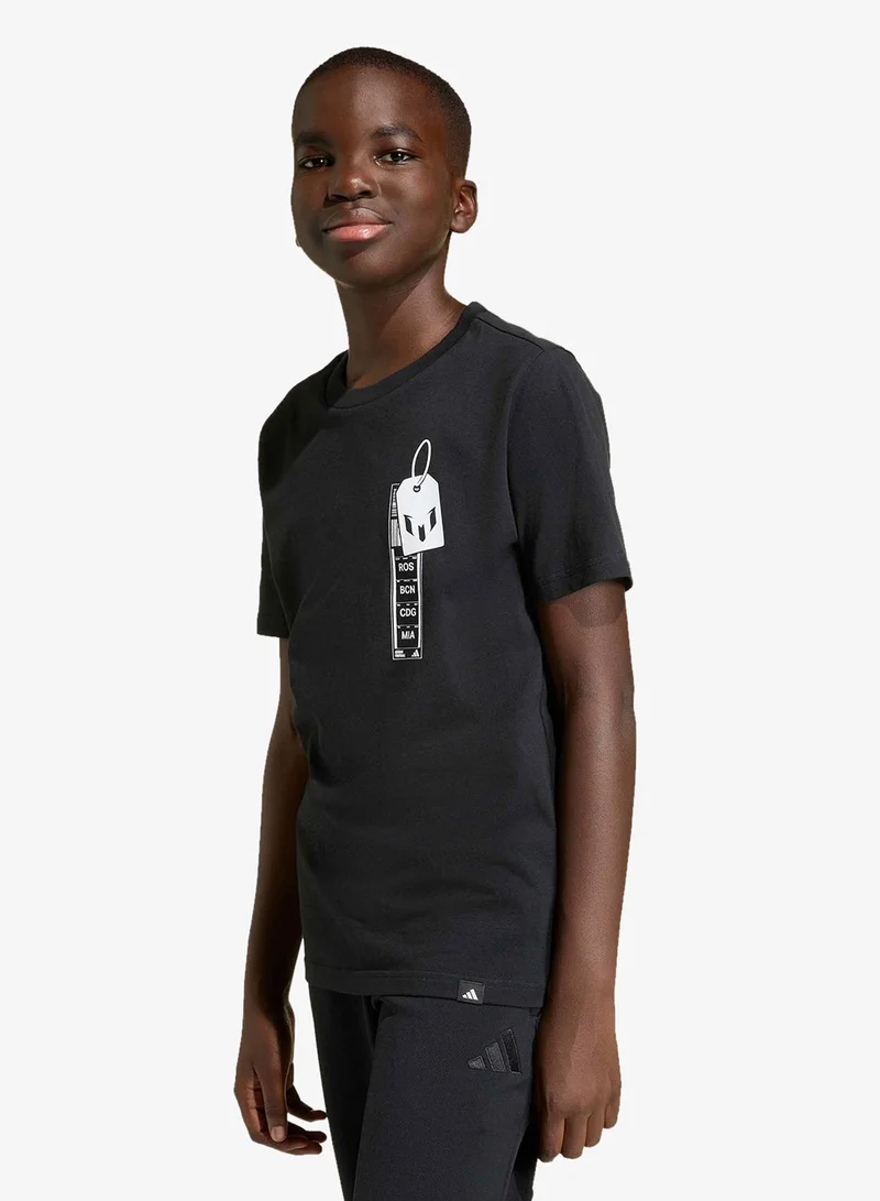 اديداس تيشيرت ميسي المرح برسومات شبابية