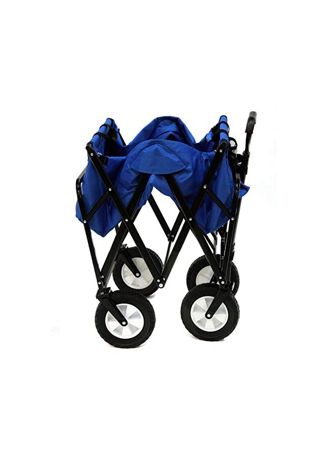 Zaboon Multi Function Outdoor Wagon Shopping Cart & Bags & Trolleys  Blue Blue - Image 2