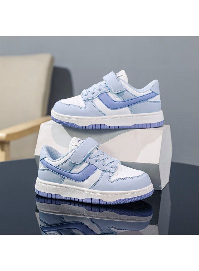Snoopysnoopy Kids' Sports Shoes Boys Girls Students Casual Low-top Fashion All-match Sneakers 0301 January Blue Size 32 - Image 1