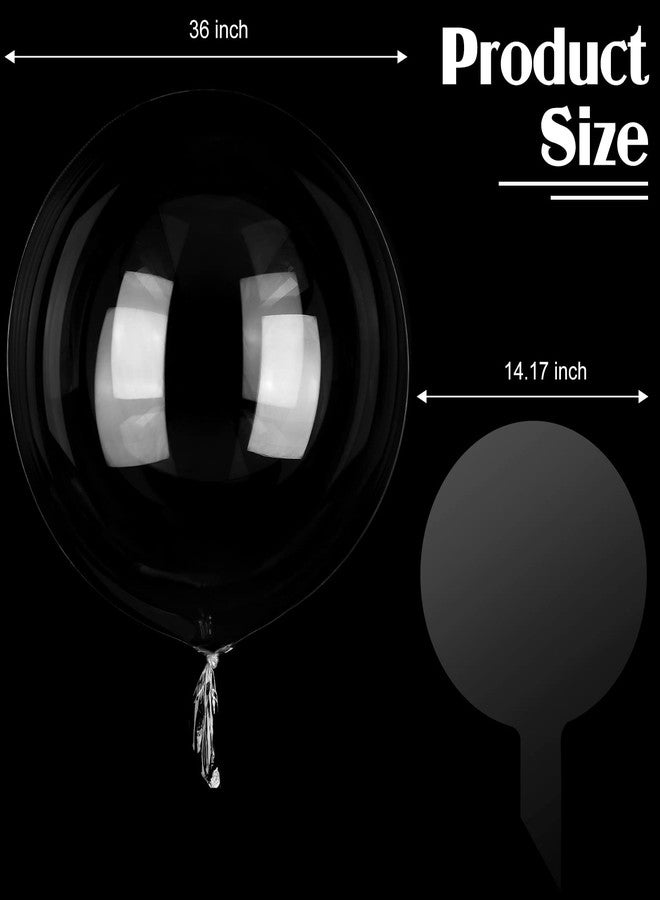 Vinsot 20 Pieces Large Clear Balloons 36 Inch Transparent Bobo Party Balloons Big Bubble for Stuffing Wedding Birthday Party Baby Shower Decoration - Image 2