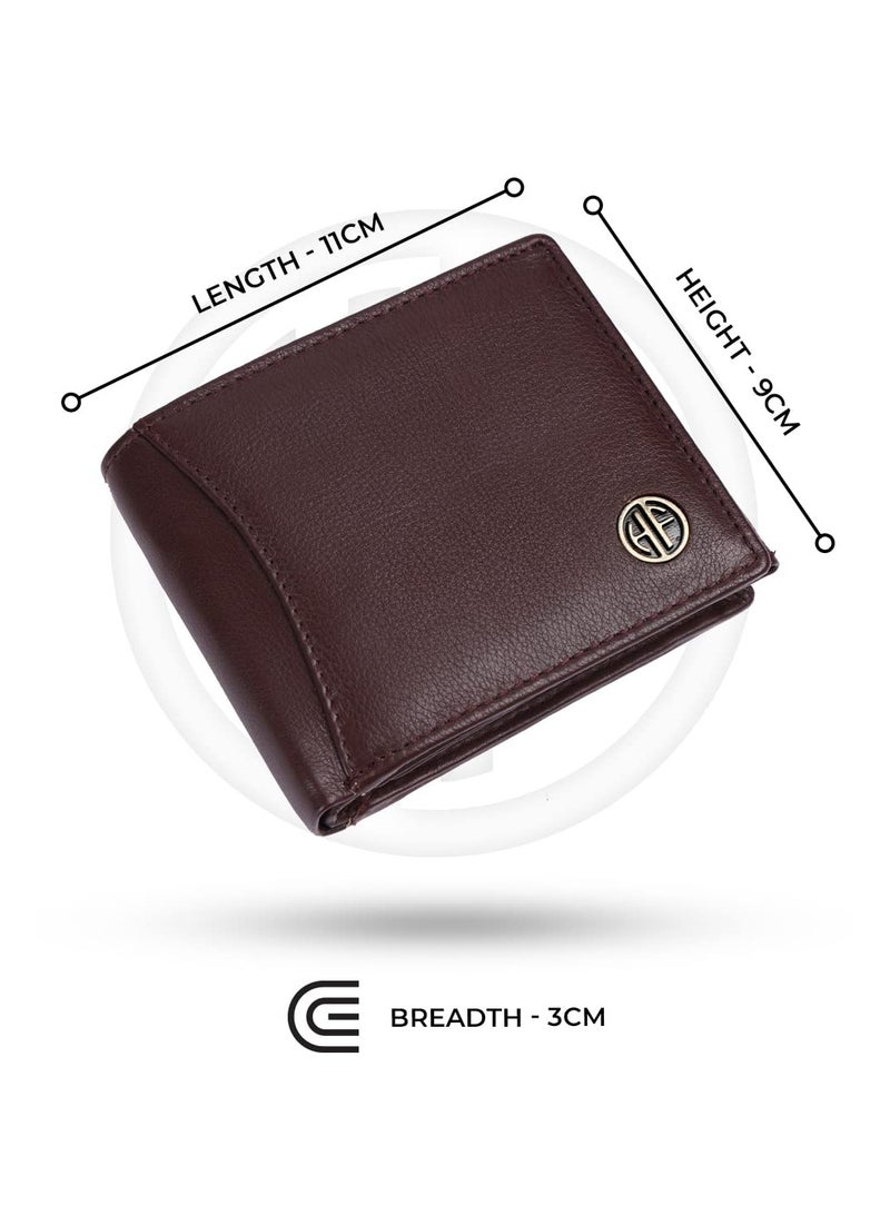 HAMMONDS FLYCATCHER Leather Wallet for Men - Redwood Brown - RFID Protected - 6 Card Slots and 3 ID Slots - Gift for Him (HK5Z) - Image 4