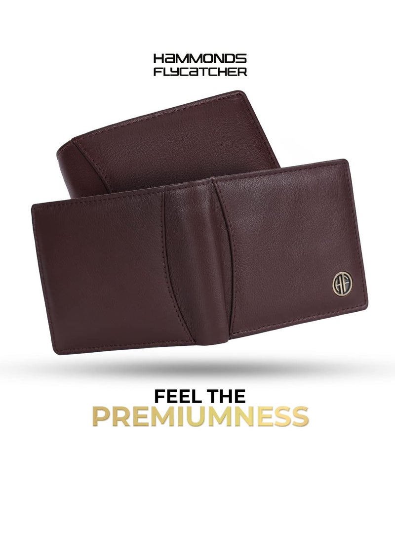 HAMMONDS FLYCATCHER Leather Wallet for Men - Redwood Brown - RFID Protected - 6 Card Slots and 3 ID Slots - Gift for Him (HK5Z) - Image 5