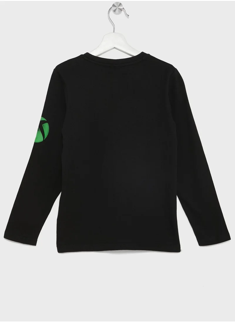 إكس بوكس Xbox Boys Printed Long Sleeve T-Shirt