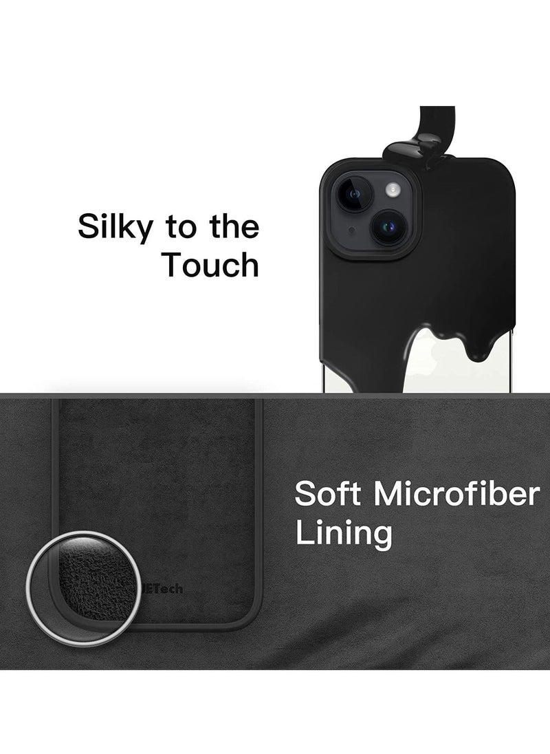 Silicone Case for iPhone 14 6.1-Inch, Silky-Soft Touch Full-Body Protective Phone Case, Shockproof Cover with Microfiber Lining (Black) - Image 5