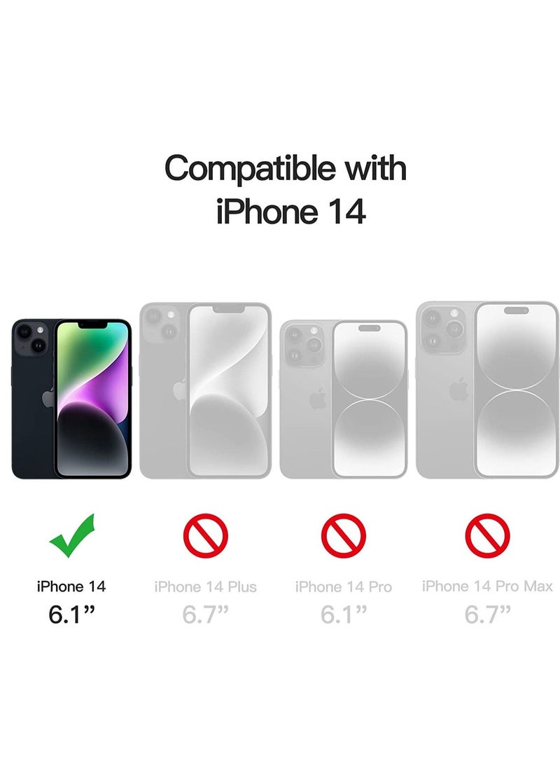 Silicone Case for iPhone 14 6.1-Inch, Silky-Soft Touch Full-Body Protective Phone Case, Shockproof Cover with Microfiber Lining (Black) - Image 2