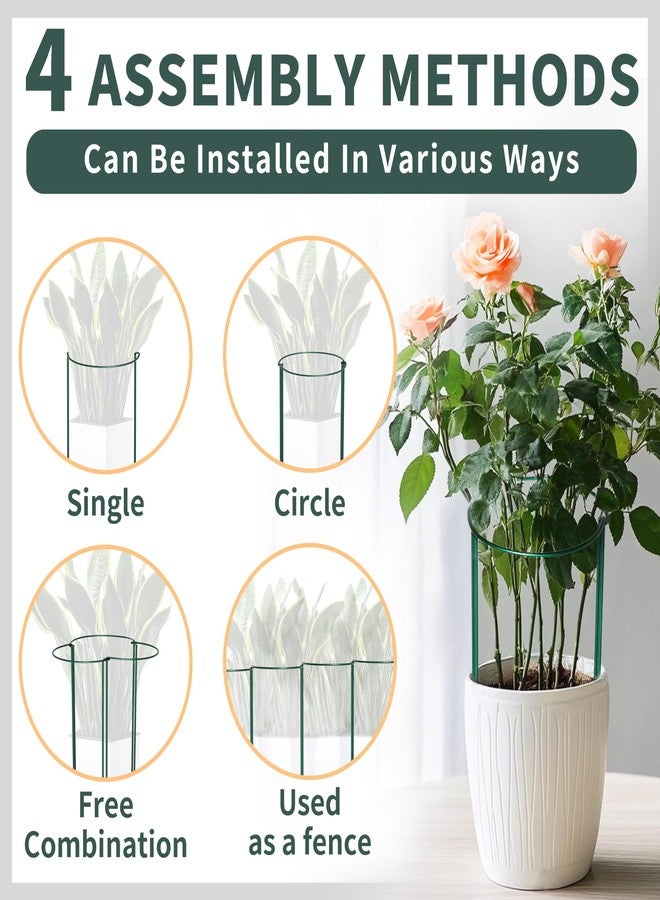 TCBWFY 10 Pack Plant Supports for Ourdoor Indoor Plants,10x16inch Metal Plant Peony Cages and Supports,Graden Stakes for Plants Flowers Peonies(20pack Plant Clips,20pack Plant Ties Include) - Image 3