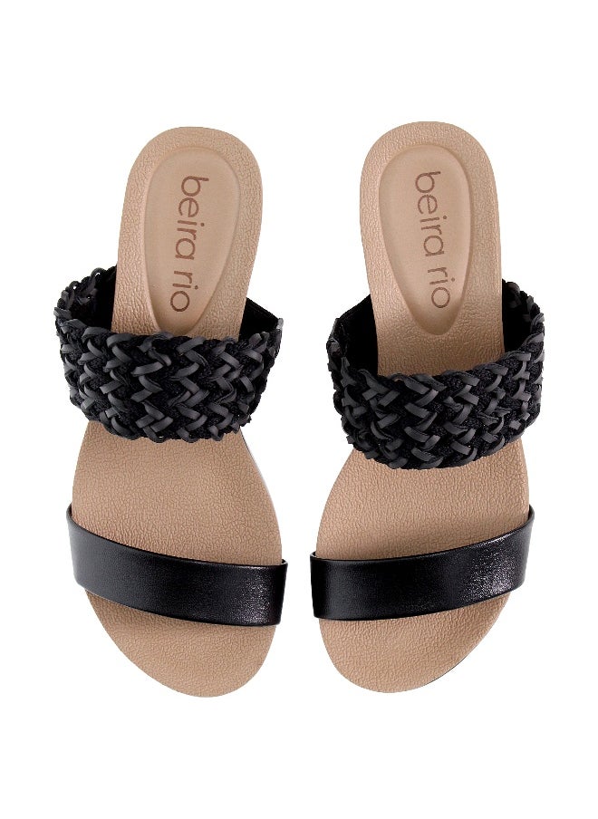 Beira Rio Beira Rio Ladies Wedge Sandals Black | Made In Brazil  - Image 5
