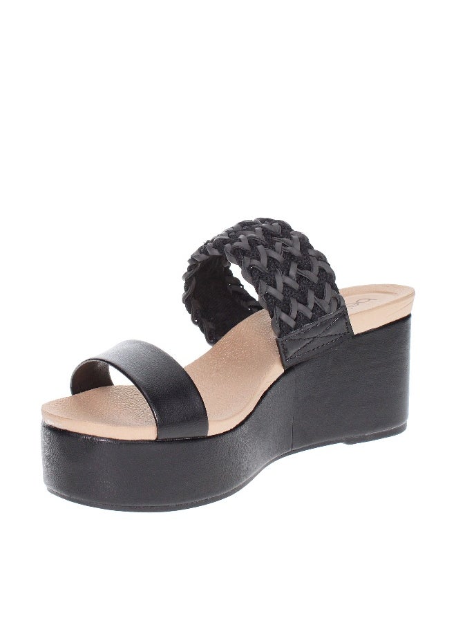 Beira Rio Beira Rio Ladies Wedge Sandals Black | Made In Brazil  - Image 2