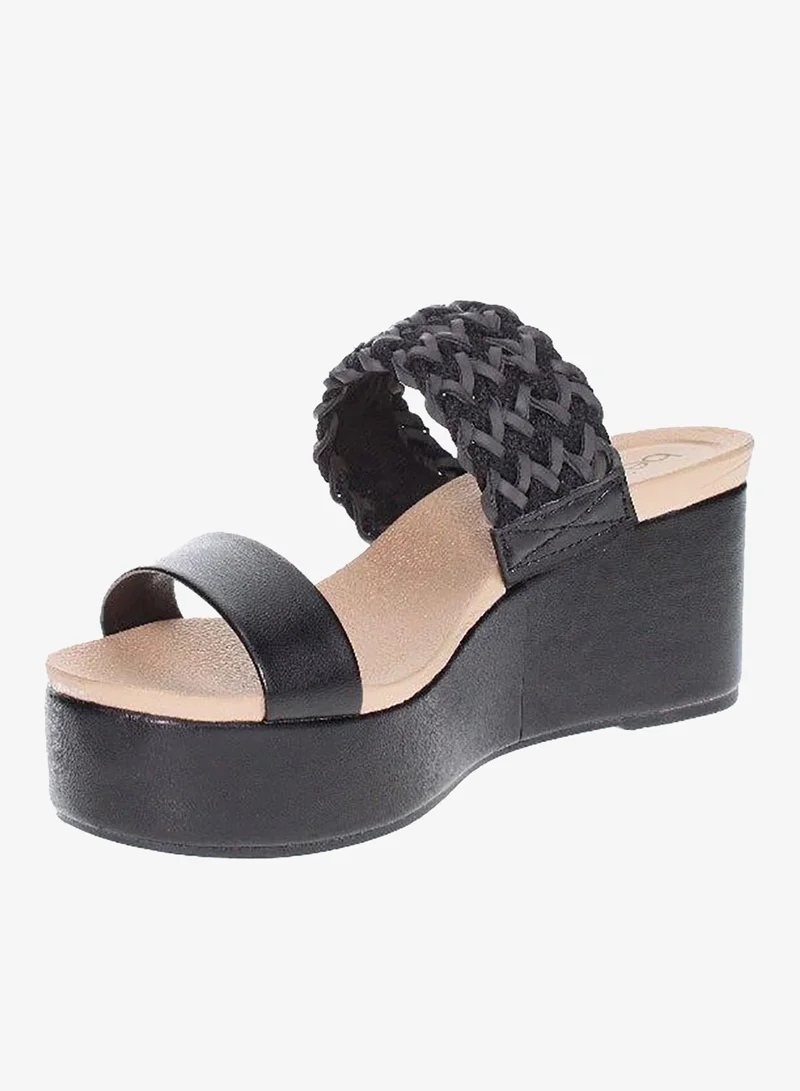 Beira Rio Black Wedge Sandals for Women – Stylish Wedge Heel Sandals for Girls & Daily Wear for Women | Best Price UAE