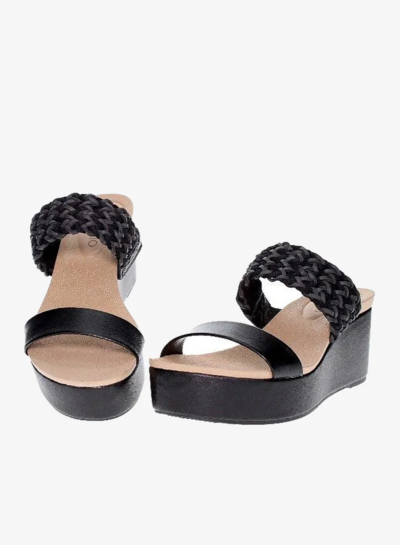 Beira Rio Black Wedge Sandals for Women – Stylish Wedge Heel Sandals for Girls & Daily Wear for Women | Best Price UAE