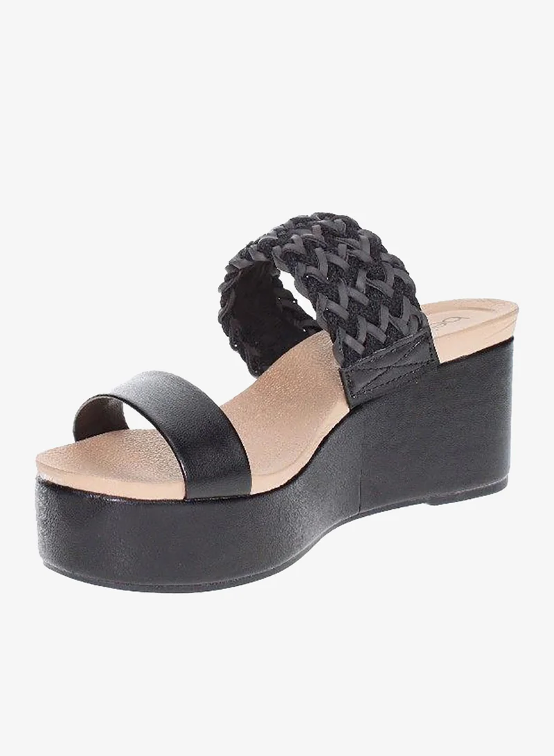Beira Rio Black Wedge Sandals for Women – Stylish Wedge Heel Sandals for Girls & Daily Wear for Women | Best Price UAE