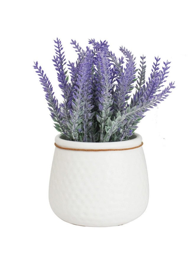 TIED RIBBONS TIED RIBBONS Polyester Artificial Lavender Flower Plant With Pot (Multi, 22.8 Cm X 10.1 Cm) Home Décor Items For Living Room Balcony Kitchen Bedroom Office Table Top Decoration  - Image 3