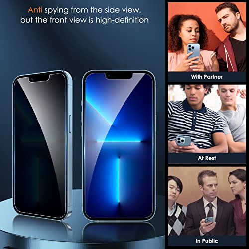 YMHML 2 Pack for iPhone 14 Plus/iPhone 13 Pro Max Privacy Screen Protector, Anti Spy Privacy Screen for iPhone 14 Plus / 13 Pro Max Accessories, Private Case Friendly Film - Image 3