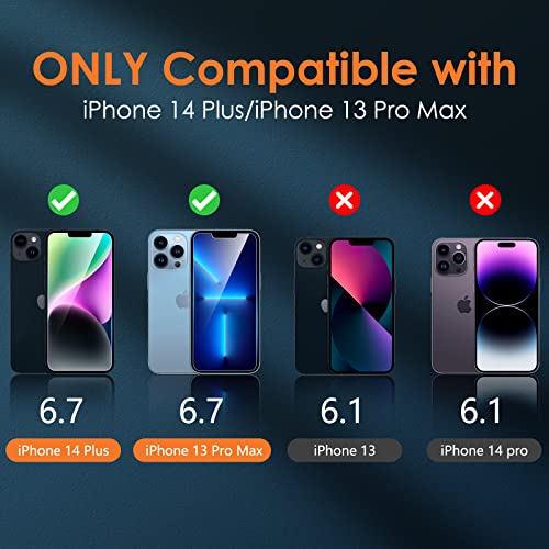 YMHML 2 Pack for iPhone 14 Plus/iPhone 13 Pro Max Privacy Screen Protector, Anti Spy Privacy Screen for iPhone 14 Plus / 13 Pro Max Accessories, Private Case Friendly Film - Image 2